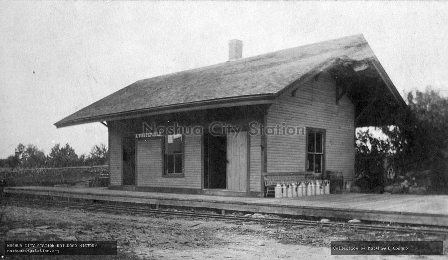 Postcard: Railroad Station, North Whitefield, Maine